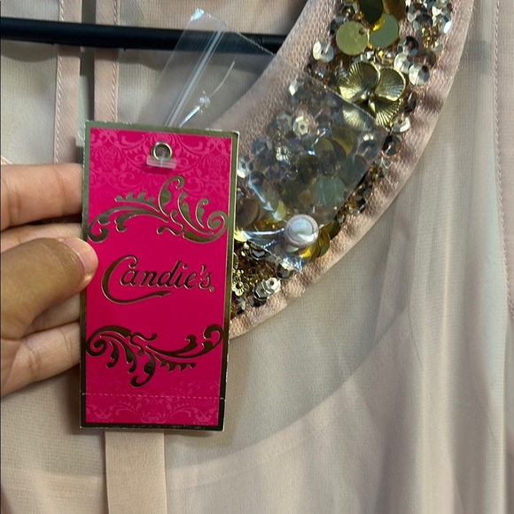 Juniors' Candie's® Sequin Peter Pan Collar Dress Size Medium - Picture 5 of 8